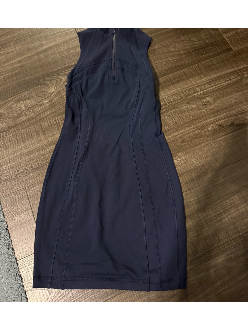 lululemon athletica Navy Sleeveless Zip-Up Bodycon Maxi Dress